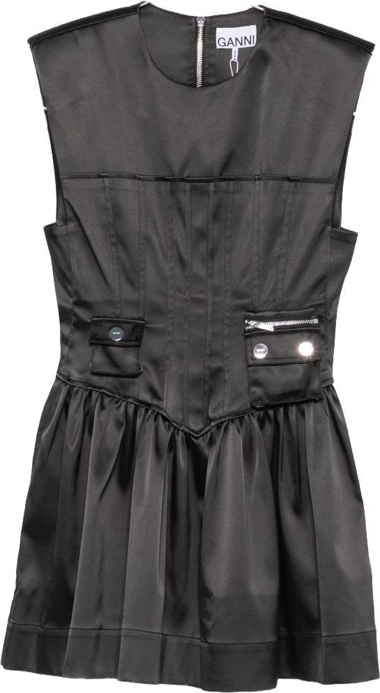 26FW 가니 숏 원피스 A1030666099 BLACK