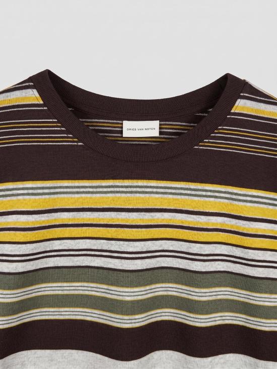 26FW 드리스 반 노튼 긴팔 티셔츠 0211644605 358 BURGUNDY - DRIES VAN NOTEN