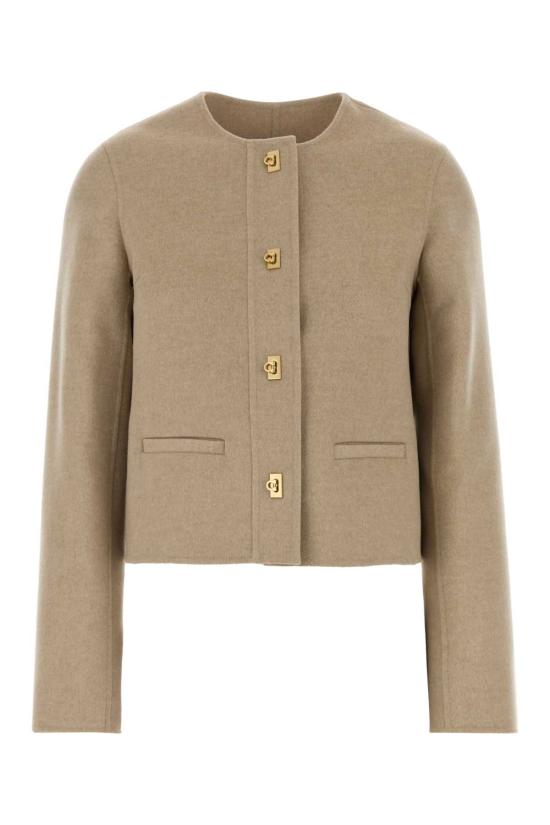 26FW 살바토레 페라가모 스웨터 13I627796648 CHATMELANGE Beige o Tan