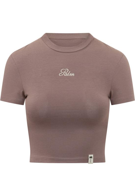 26FW 팜앤젤스 반팔 티셔츠 PAWAA02F26JR02 3803 MAUVE OFF WHITE