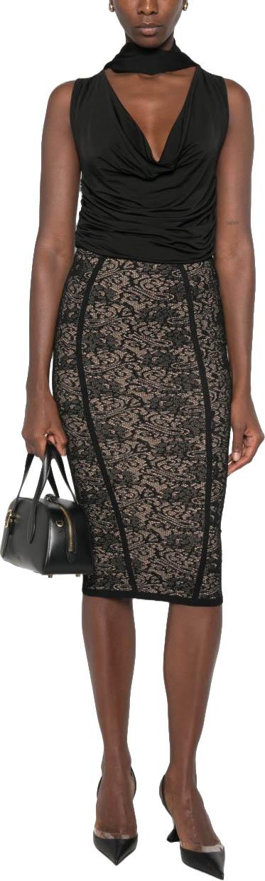 26FW 엘리자베타프랜치 미디 스커트 2129843 BLACK - ELISABETTA FRANCHI