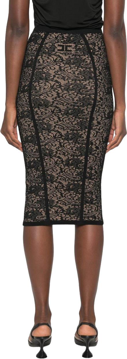 26FW 엘리자베타프랜치 미디 스커트 2129843 BLACK - ELISABETTA FRANCHI