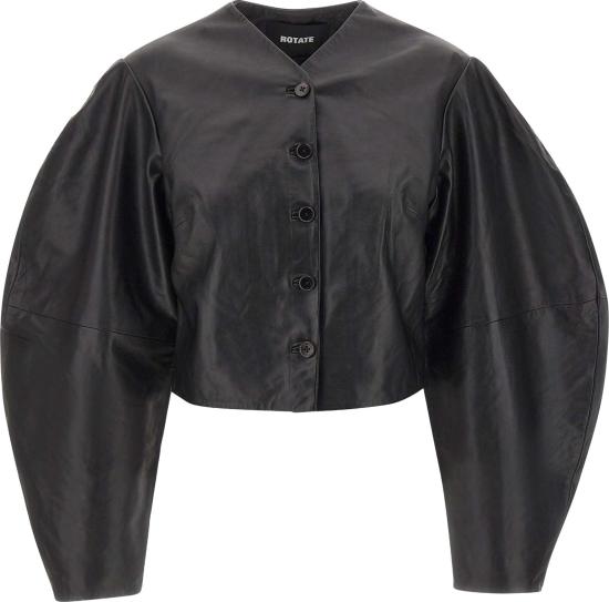 26FW 로테이트 가죽 자켓 116172100 BLACK