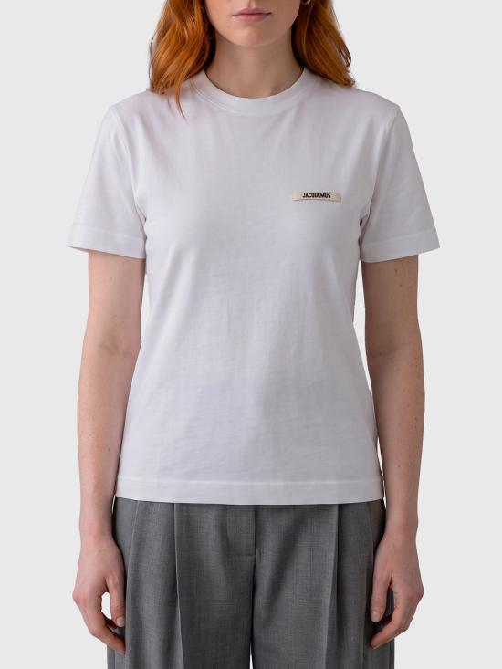 26FW 자크뮈스 그로그랭 로고 솟슬리브 티셔츠 TSW00550 WHITE