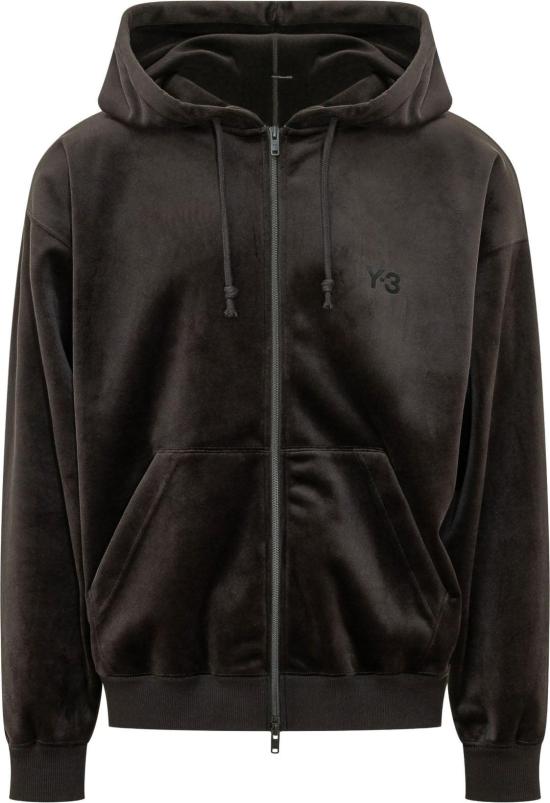 26FW 와이쓰리 후드 티셔츠 IA4371BLACK BROWN
