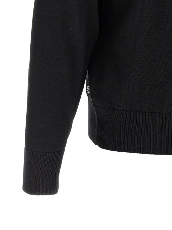 26FW 휴고보스 집업 니트 H-발론소 스웨터 및 카디건 블랙 - HUGO BOSS