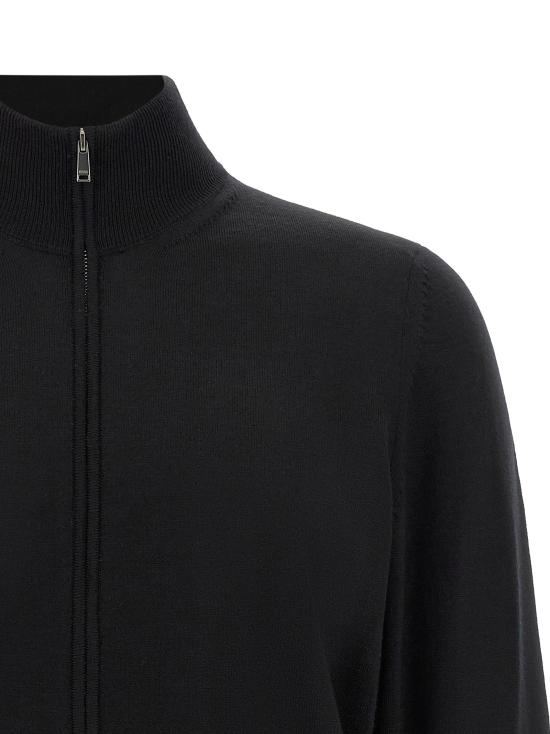26FW 휴고보스 집업 니트 H-발론소 스웨터 및 카디건 블랙 - HUGO BOSS