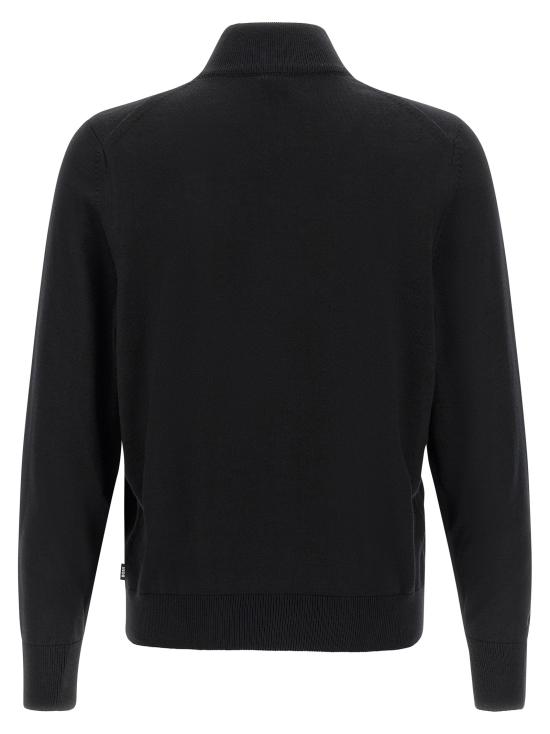 26FW 휴고보스 집업 니트 H-발론소 스웨터 및 카디건 블랙 - HUGO BOSS