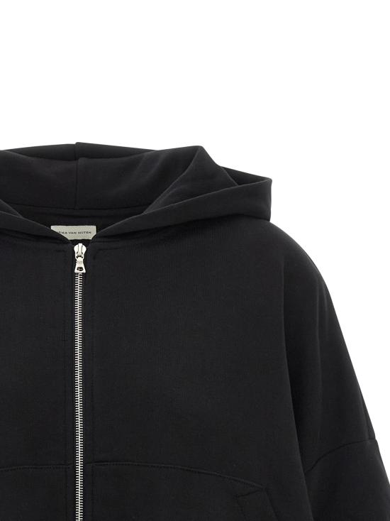 26FW 드리스 반 노튼 후드 티셔츠 하넷 스웨트셔츠 블랙 - DRIES VAN NOTEN