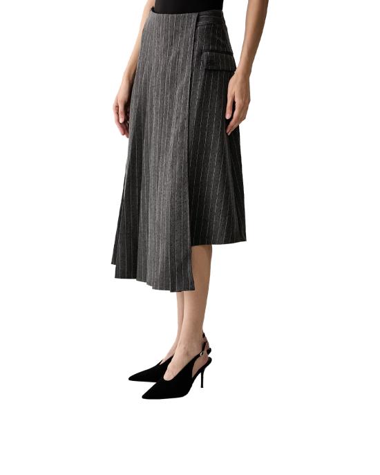 26FW 칼라거펠트 롱 스커트 B3W12020 255 GRIGIO - KARL LAGERFELD