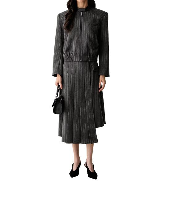 26FW 칼라거펠트 롱 스커트 B3W12020 255 GRIGIO - KARL LAGERFELD