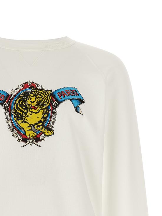26FW 겐조 긴팔 티셔츠 점핑 타이거 스웨트셔츠 화이트 - KENZO