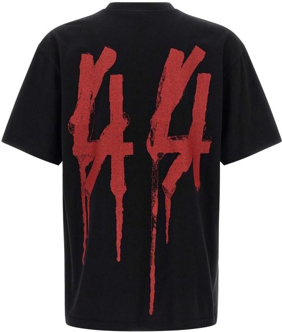 25FW 44레이블 반팔 티셔츠 B0030556FA582P682 BLACK - 44 LABEL