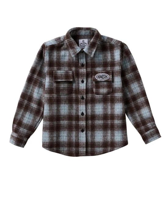  [키즈] Seaesta Surf 탑 키즈 시스타 서프 패치 플란넬 셔츠