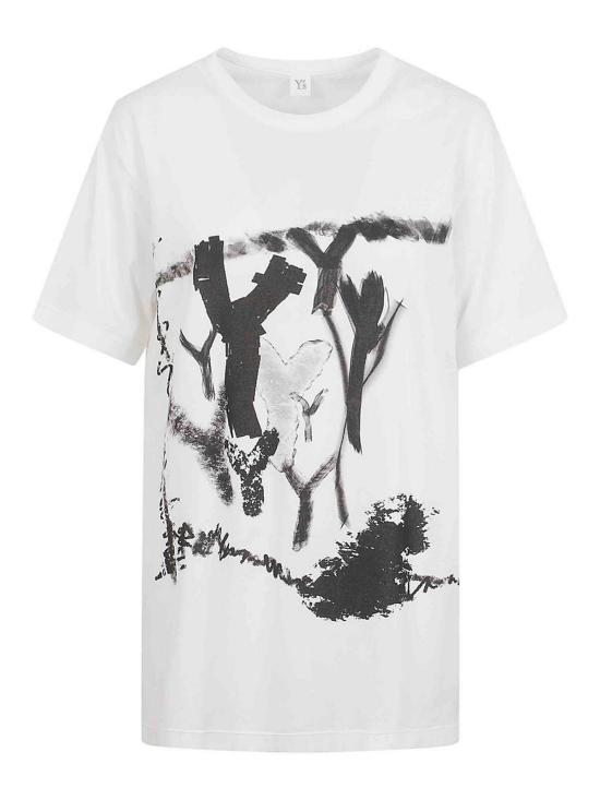 25FW 요지 야마모토 반팔 티셔츠 YQT256781 Cream