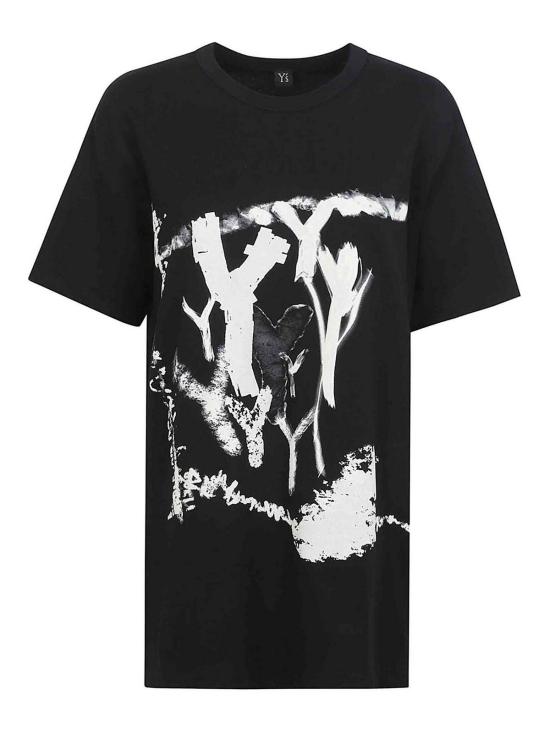 25FW 요지 야마모토 반팔 티셔츠 YQT256783 BLACK