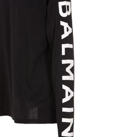  발망 긴팔 티셔츠 YH1EK035BB15EAB BLACK - BALMAIN