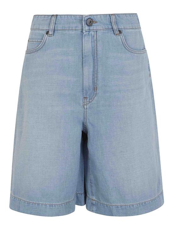 25FW 위켄드막스마라 데님 숏팬츠 OZONO2615141032600006 Light Blue