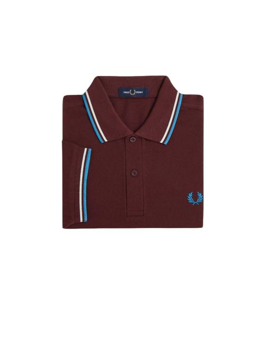 25FW 프레드페리 폴로 티셔츠 M3600PZ63 Dark Red - FRED PERRY