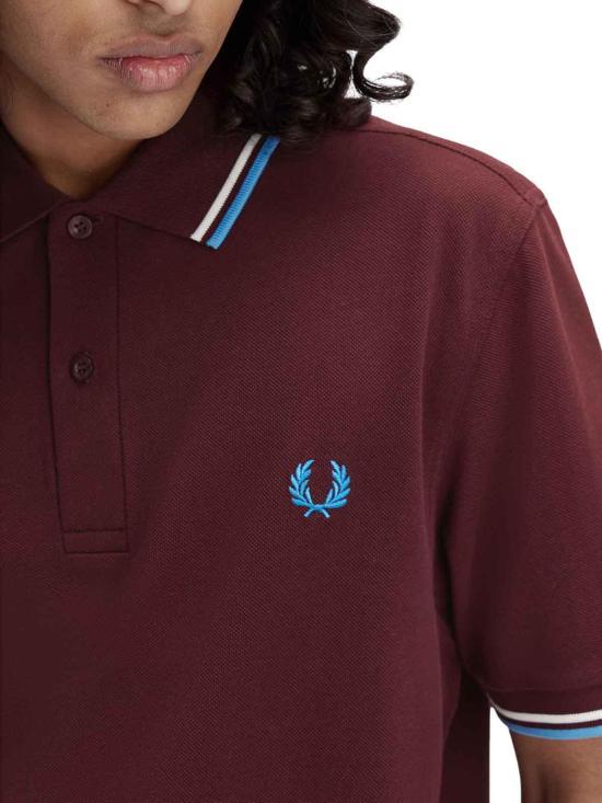 25FW 프레드페리 폴로 티셔츠 M3600PZ63 Dark Red - FRED PERRY