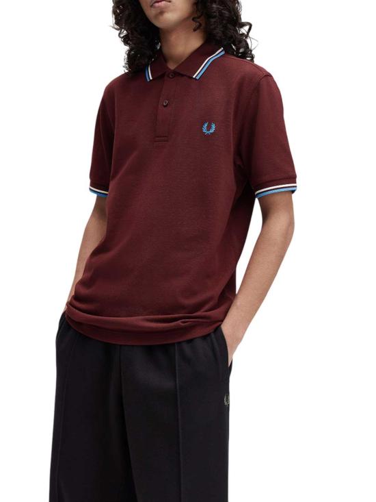 25FW 프레드페리 폴로 티셔츠 M3600PZ63 Dark Red - FRED PERRY