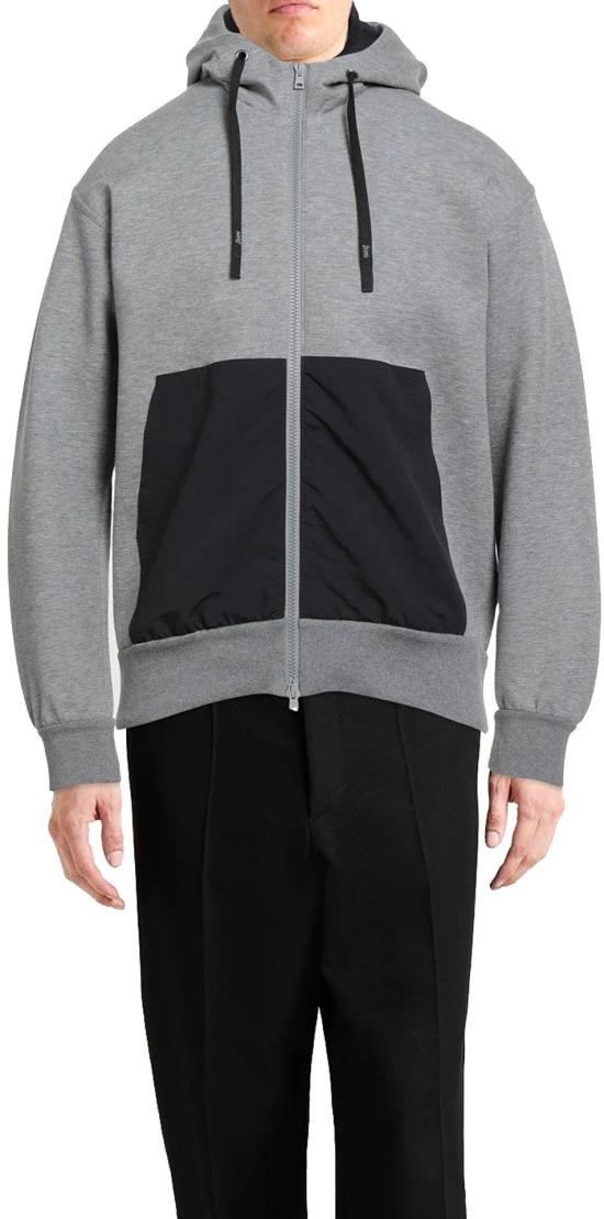 25FW 에르노 후드 티셔츠 51779054272798 GREY - HERNO