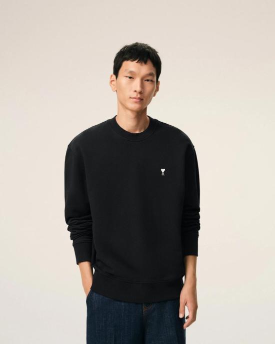  아미 ADC 크루넥 스웨트 셔츠 HSW763 730 045 BLACK WHITE CREAM - AMI