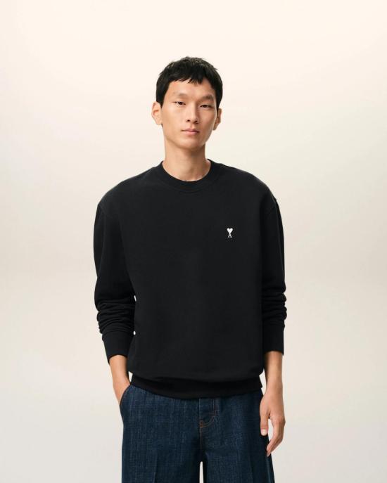  아미 ADC 크루넥 스웨트 셔츠 HSW763 730 045 BLACK WHITE CREAM - AMI