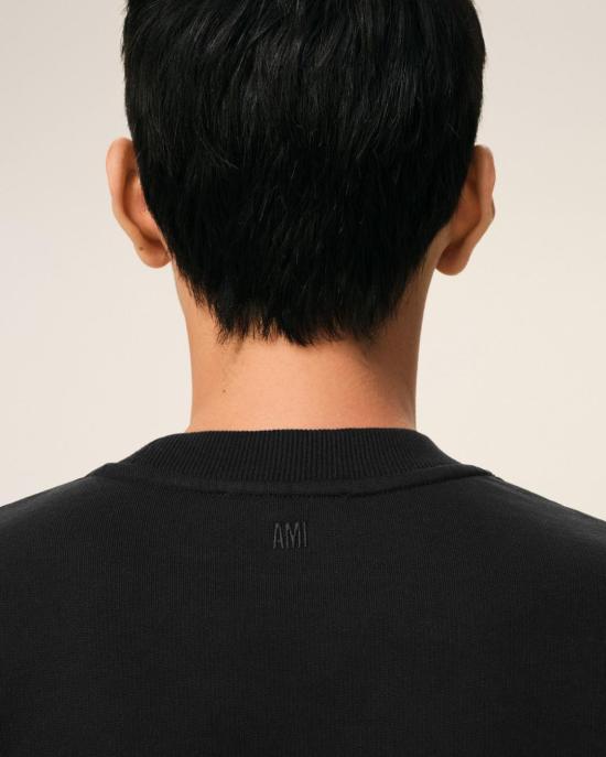  아미 ADC 크루넥 스웨트 셔츠 HSW763 730 045 BLACK WHITE CREAM - AMI