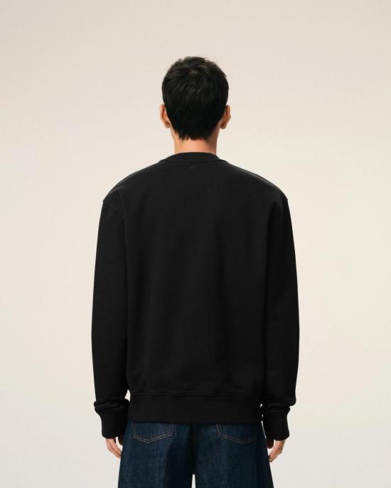  아미 ADC 크루넥 스웨트 셔츠 HSW763 730 045 BLACK WHITE CREAM - AMI