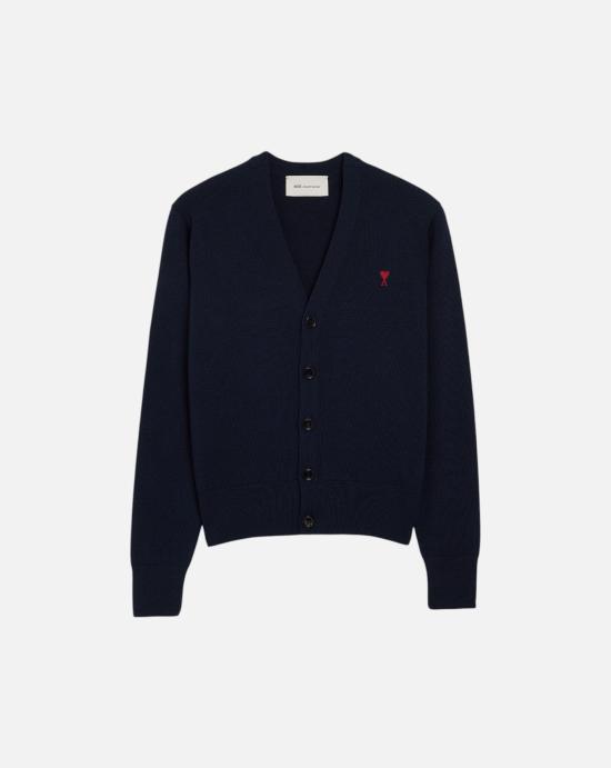  아미 ADC 울 V넥 가디건 HKC361 001 414 NAVY RED