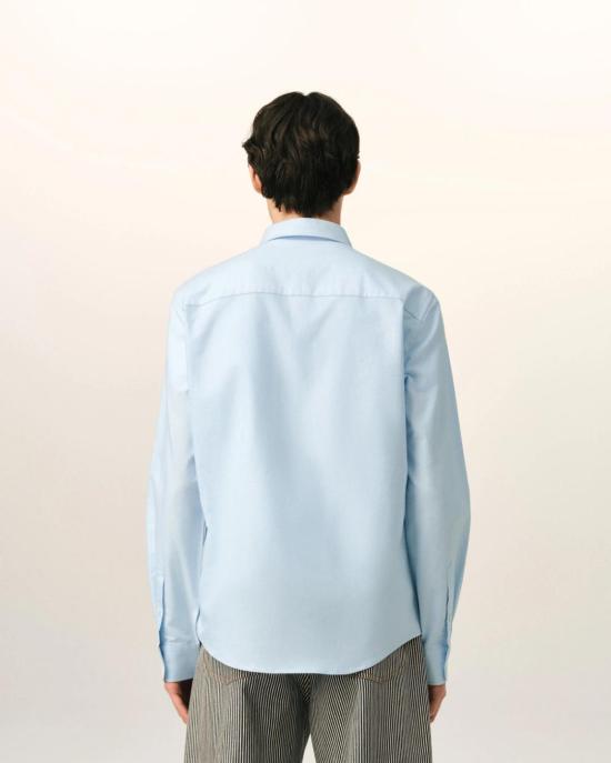  아미 긴팔 셔츠 USH878 CO0031 450 SKY BLUE - AMI