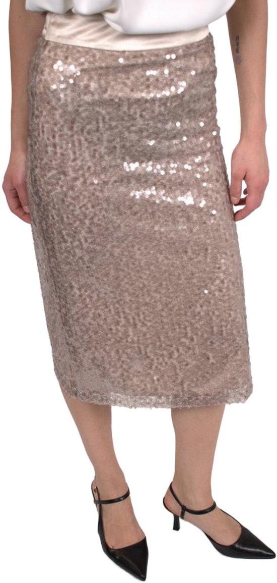 25SS 페세리코 미디 스커트 E050326801A BEIGE - PESERICO