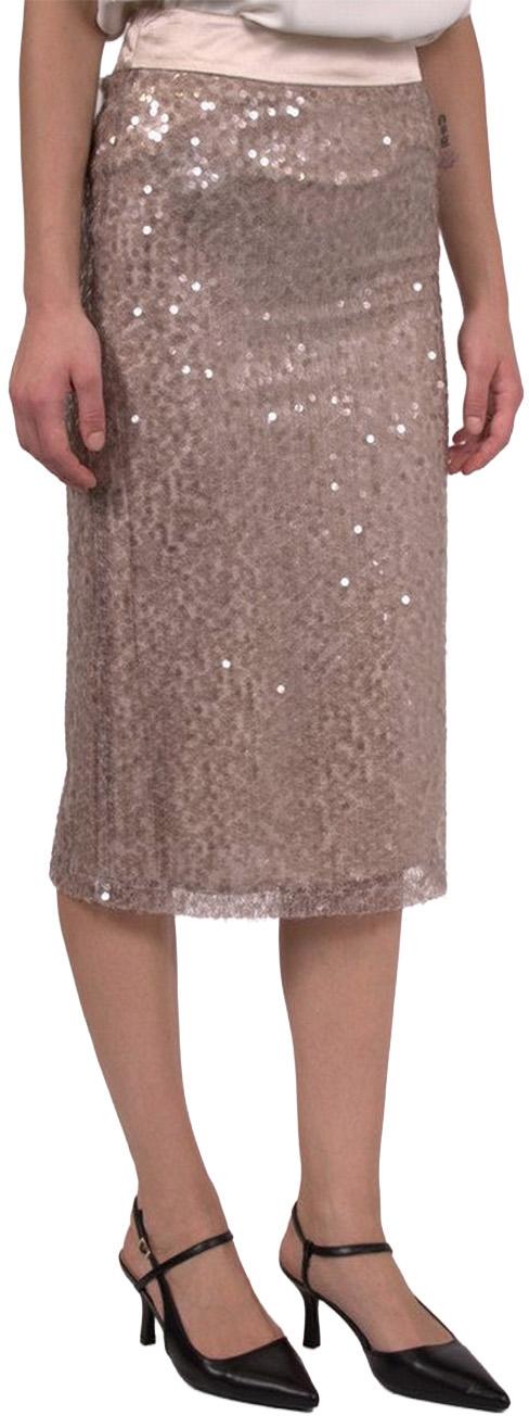 25SS 페세리코 미디 스커트 E050326801A BEIGE - PESERICO