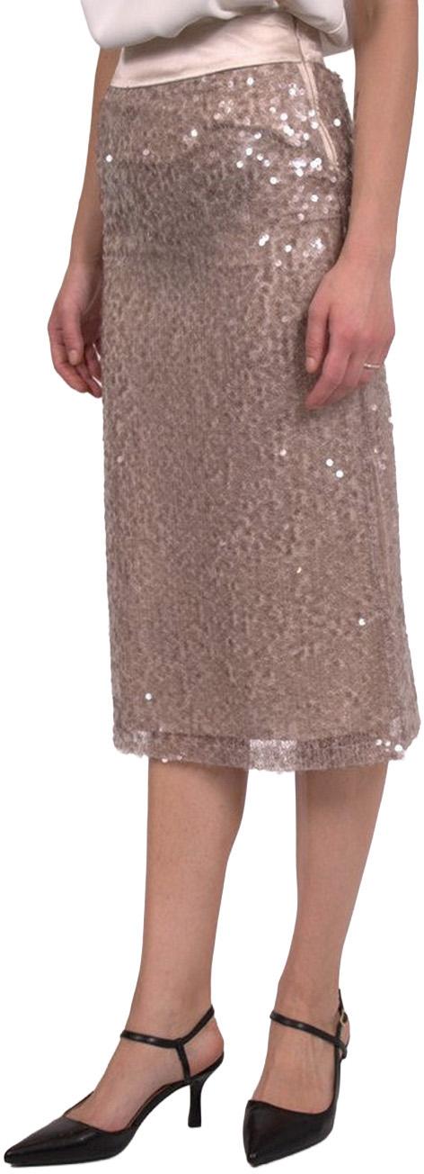 25SS 페세리코 미디 스커트 E050326801A BEIGE - PESERICO