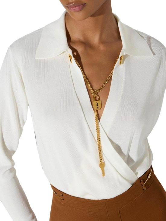 26FW 엘리자베타프랜치 바디수트 티셔츠 BK03S66E2193 WHITE - ELISABETTA FRANCHI