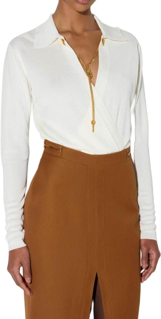 26FW 엘리자베타프랜치 바디수트 티셔츠 BK03S66E2193 WHITE - ELISABETTA FRANCHI