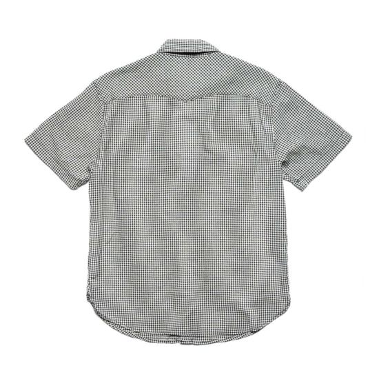  프리노트 클로스 반팔 셔츠 프리노트 천 바디 반팔 블랙 깅엄 - FREENOTE CLOTH