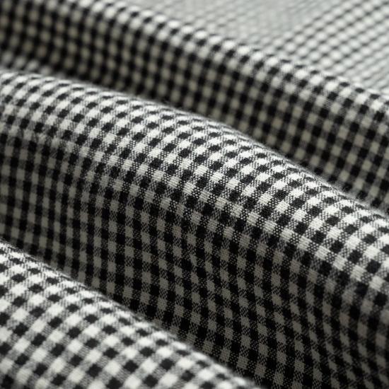  프리노트 클로스 반팔 셔츠 프리노트 천 바디 반팔 블랙 깅엄 - FREENOTE CLOTH