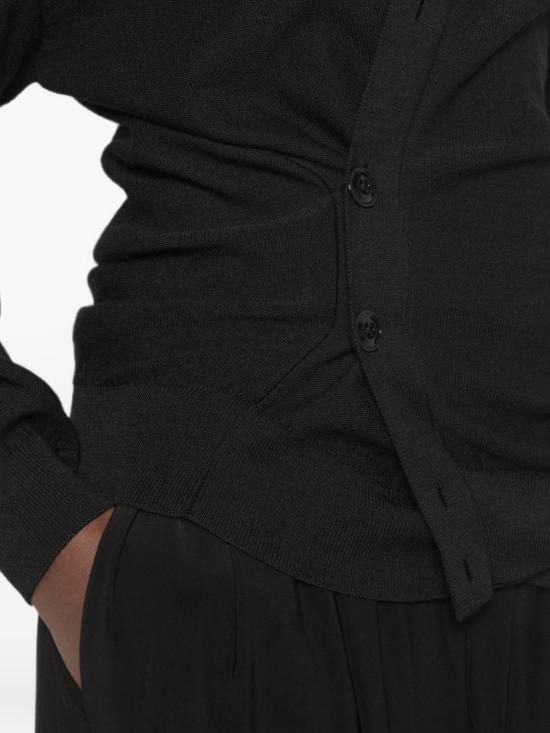 26FW 르메르 릴렉스 트위스트 가디건 PO0052 LK1063 999 BLACK DOM - LEMAIRE