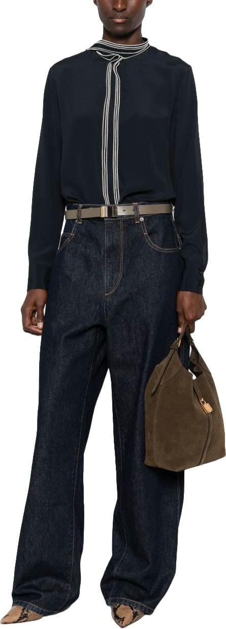 26FW 파비아나 필리피 블라우스 CAD216F267M2945146 NAVY - FABIANA FILIPPI