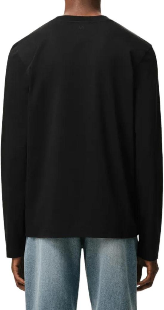 26FW 아미 긴팔 티셔츠 AMIHTS416724045CONTRASTEDAMIDECOEURLONGSLEEVETSHIRTLONGSLEEVETSHIRTSBLACK - AMI