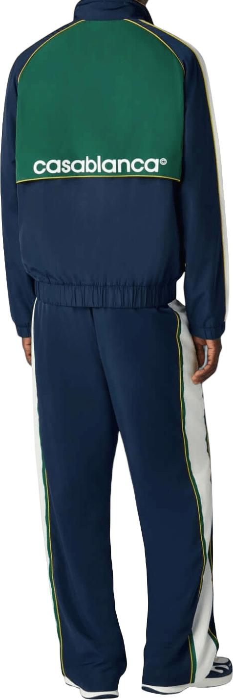 26FW 카사블랑카 코트 CASABLANCAJK51201CCAPPLIQUECOLOURBLOCKWINDBREAKERJACKETLIGHTWEIGHTJACKETSNAVYDESSIN - CASABLANCA