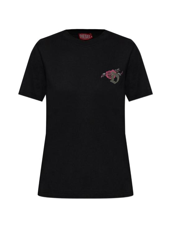 26SS 디젤 반팔 티셔츠 A224880JMBD 9XX BLACK