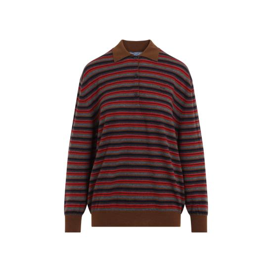 26FW 프라다 긴팔 티셔츠 P24F3NSOOO6220 F0CQJ BROWN