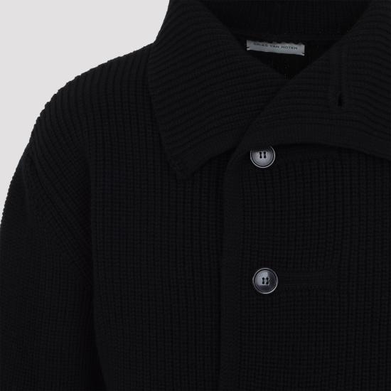 26FW 드리스 반 노튼 가디건 2620212214707 900 BLACK - DRIES VAN NOTEN