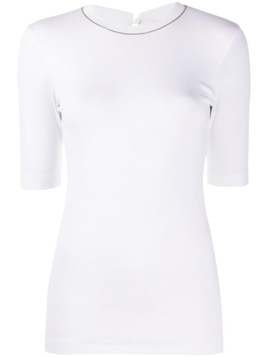 26FW 브루넬로 쿠치넬리 코튼 티셔츠 M0TC8BJ310 C159 WHITE