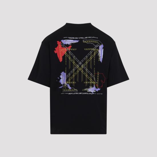 26FW 오프화이트 반팔 티셔츠 44MAA120F26J008001 BLACK - OFF WHITE
