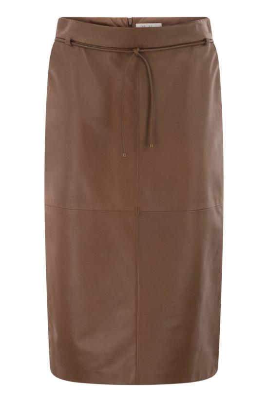 26FW 막스마라 미디 스커트 2621406011600 002 LEATHER