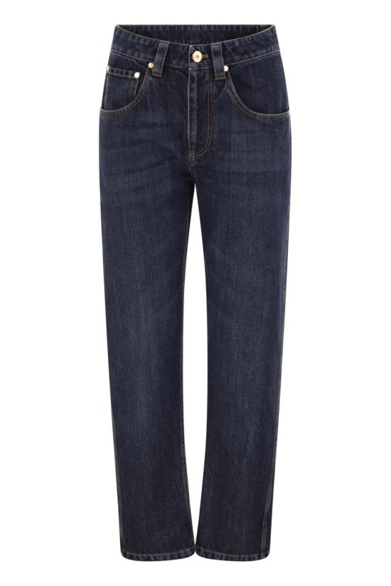 26FW 브루넬로 쿠치넬리 스트레이트 팬츠 MA095P5847 C9370 DARK DENIM